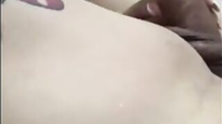 Taty OF twerk play bf sucks cum on belly