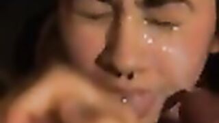 Two massive loads cover this amateur slut