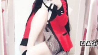 Yumeko jabami showing and playing with her pussy