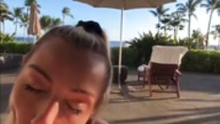 Therealbrittfit outdoor blowjob