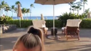 Therealbrittfit outdoor blowjob