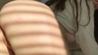 Sky Wallace shows off her perfect pussy in the sunlight