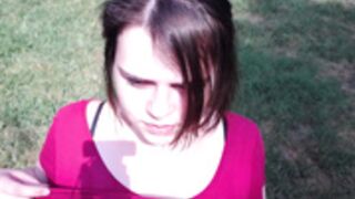 wemakehercum PEEING IN THE BACKYARD AND LACTATION!
