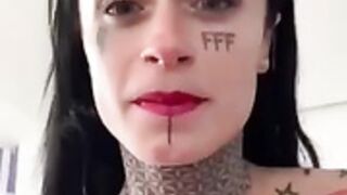 Tattoed girl amateur anal sex in Russia