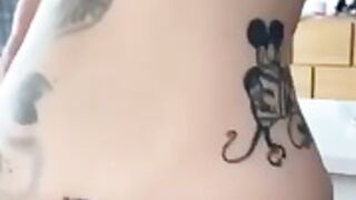 Tattoed girl amateur anal sex in Russia