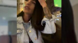 nicoleediamondd strip at restaurant and play