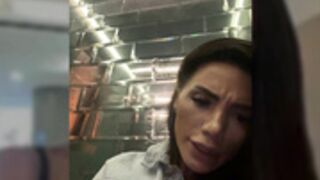 nicoleediamondd strip at restaurant and play