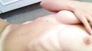Teen with amazing body masterbates