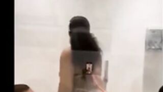 Francety jamea in shower with two girls