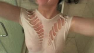 MsRyan wet shirt shower