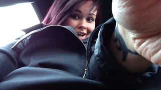 Saylem rubbing one out in her car