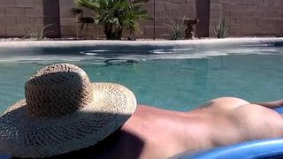talltanblonde all nude in pool