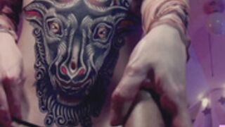 babyjas playing with a dildo followed by a cum show