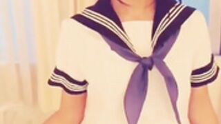 Apolonia free promo showing her sailor outfit SF