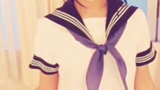 Apolonia free promo showing her sailor outfit SF