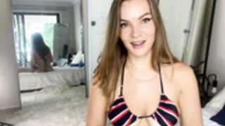 briannabellxxx small striped bikini