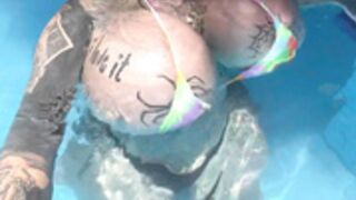 relaxing bimbo swimming pool deep meditation ASMR