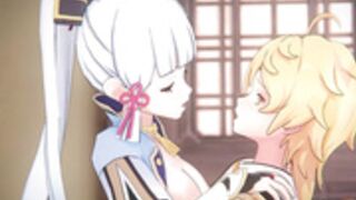 Ayaka and aether having sex