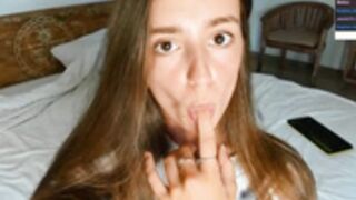 Coy_Amina sucking fingers and thumb on Day 302