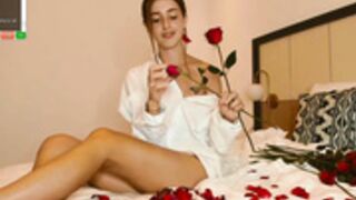 Coy_Amina in just a shirt with roses on Day 315