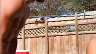 Alexas Morgan fucks by the pool