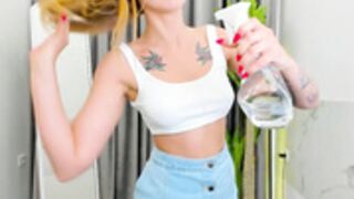 lola__coy wet, visible nipple piercings