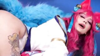 Purple Bitch: Ahri Cosplay