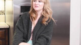 Ellie Renee cleans fridge