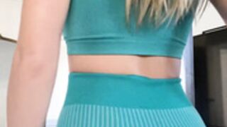 Kaylen Ward Blue Yoga Kit Tease