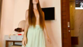 Coy_Amina no panties spins in skirt on Day 320