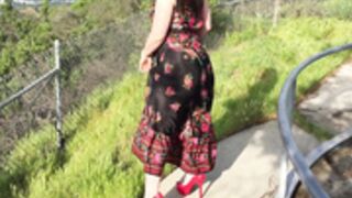 Luscious Lopez upskirt spanish dress