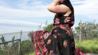 Luscious Lopez upskirt spanish dress