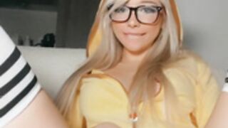 Waifumiia OF Pikachu Onesie Finger Fuck