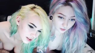 witchwitchx plus friend showing off