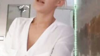 Roxy Rayne Rips Her Shirt Open To Reveal Her Boobs