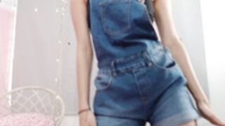 Little_Effy18 Toy Story Jessie Denim Overalls Twerk