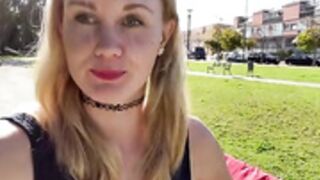 IviRoses - Horny Blindfolded Park Bench Masturbation