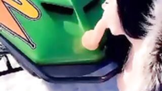 Korinakova solo in the snow