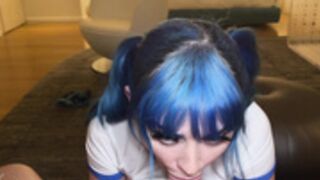 Jewelz Blu - Pigtail Cutie Facialized in Hotel POV