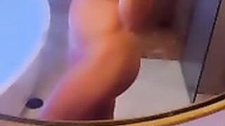 Marisol Yotta is showing her big tits in a mirror