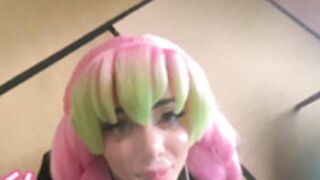 Momo Cosplay Cum Shot