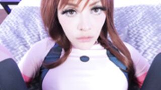 Rainbowslut - Ochako Takes Deku's Huge Load Cosplay