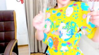 coy_vanessa  220604 cutting up her dress, flashes