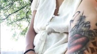 foxrussian flashing kitty in the nature