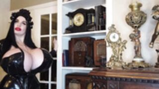 FMV in long latex dress