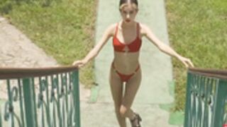 Heidy Pino - Red Lingerie