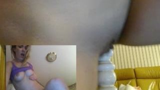 BM1 - girl using bedpost as sex toy