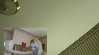 BM1 - girl using bedpost as sex toy