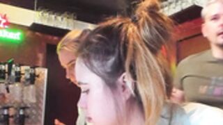 Dirtypub public flash tits pussy fingering licking