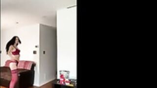 Angelicdolly dolly luxe red stocking creampie